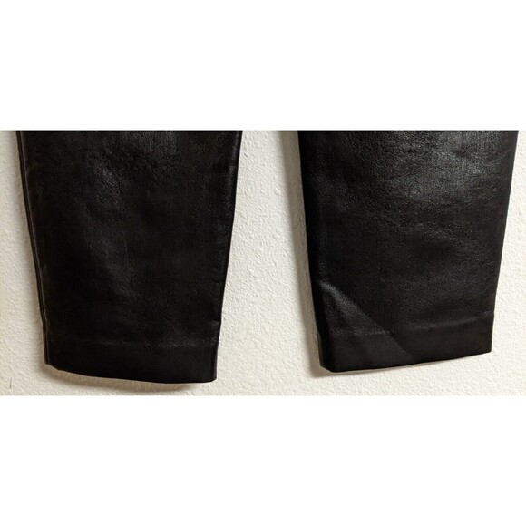 Gorgeous Artitzia BABATON Cropped Black Vegan Leather Trouser Pant SZ 6 - Picture 11 of 14